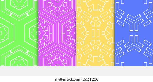 set of vector illustration of hexagons on a color background. seamless geometric pattern. for design wallpaper, web page, banner, flyer.
