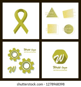 Set of vector illustration. A minimalistic hipster colored frame design. Vector line gradient halftone. frame for text Modern Art graphics. design business cards, invitations, gift cards, flyers