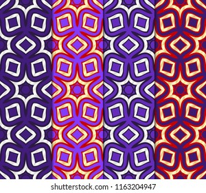 Set of Vector illustration. Modern geometric pattern. Seamless design for scrapbooking, background, interior.