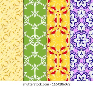 Set of Vector illustration. Modern geometric pattern. Seamless design for scrapbooking, background, interior.