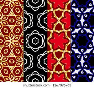 Set of Vector illustration. Modern geometric pattern. Seamless design for scrapbooking, background, interior.