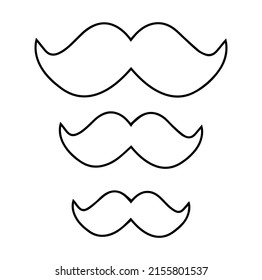 Set.The vector illustration of mustache.Italy mustache icon. Simple illustration of italy mustache vector icon for web