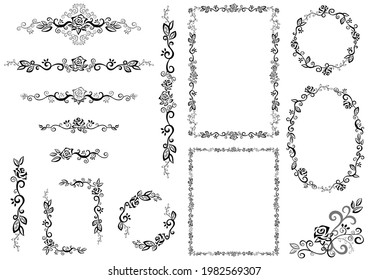 Roses Silhouette Border Images Stock Photos Vectors Shutterstock