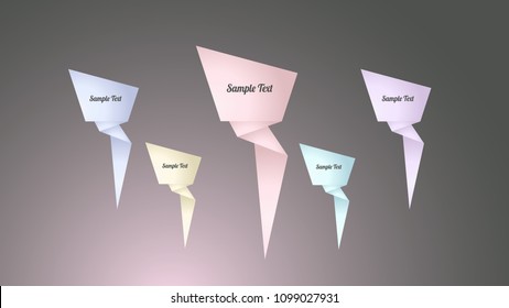 Set vector illustration of paper. Stickers.