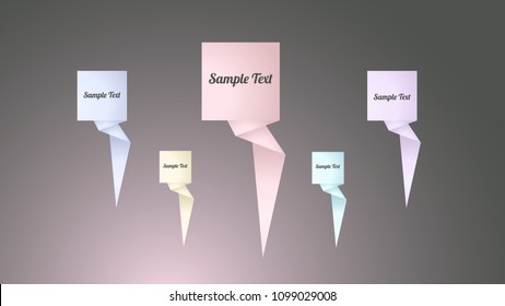 Set vector illustration of paper. Stickers.