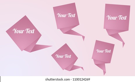 Set vector illustration of paper. Stickers.