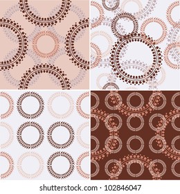 set of vector illustration seamless backgrounds