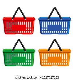 Set vector illustration shopping basket