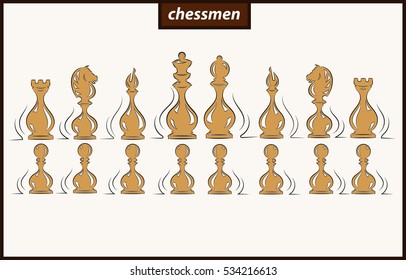 Set of a vector illustration shows a Chess figures.