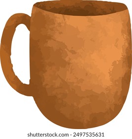 Set vector illustration of simple and colorful porcelain mugs and tea cup collection isolated in white