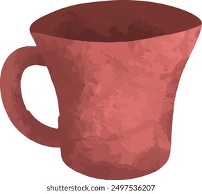 Set vector illustration of simple and colorful porcelain mugs and tea cup collection isolated in white