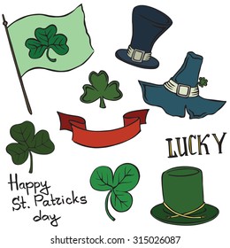 Set vector illustration St. Patrick's Day items