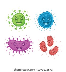 Sammlung von Vektorgrafik-Virus-Bakterien