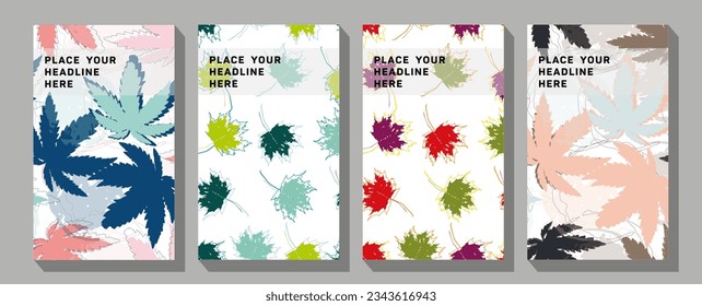 Set of vector illustrations. Abstract backgrounds, patterns, mother's day cards. Editable vector banner for social media post, card, cover, invitation, poster, mobile apps, web ads