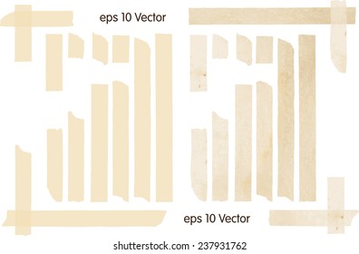 Set of Vector Illustrations of Adhesive Tapes