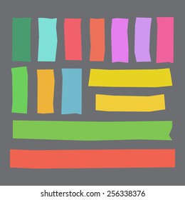 Set of Vector Illustrations of Adhesive Tapes