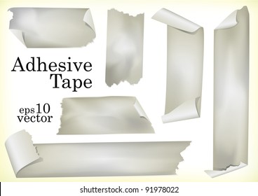 A Set of Vector Illustrations of Adhesive Tapes