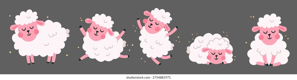 A set vector illustrations
