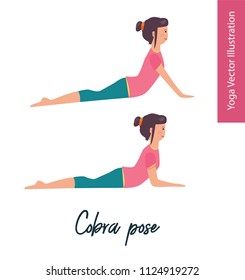 Set of vector illustrations. Girl doing sport  yoga pose and relax meditation. Character poses set.