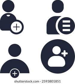 set of vector illustrations of human symbols for applications