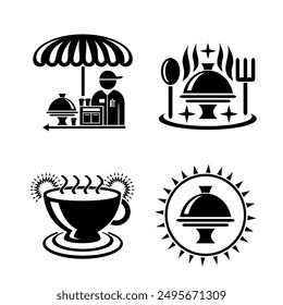 Un conjunto de Ilustraciones vectoriales, logotipo, iconos para viajes y ocio. Vida silvestre y turismo.	