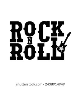 Set of vector illustrations. Musical mascot. Rock 'n' roll music. Design for t shirt or poster print. Hand drawn for rock-n-roll logo and emblem. Black tattoo.