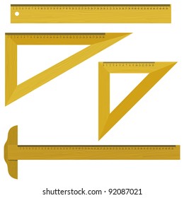 Set of vector illustrations objects for drawing