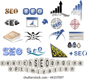 set of vector illustrations -search engine optimization