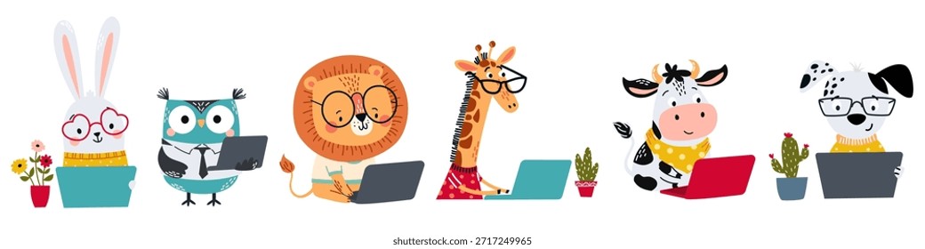 A set vector illustrations