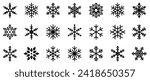Set of vector illustrations of snowflakes