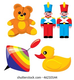 set of vector images. Children's toys