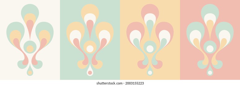 Set of vector images. Fashionable color combinations. Colorful background for business. Template for cards. Multicolor backdrop. Ornament. Stylish design. Vector. Isolated on white.