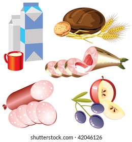 set of vector images of food
