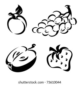 set vector images of fruit