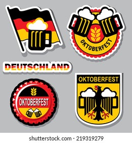 set vector images for label and emblem oktoberfest