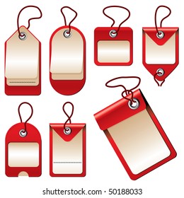 set of vector images of labels and price tags