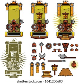 set of vector images on a fantasy theme for creating games and illustrations