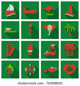 Set of vector images on the theme of ancient Greece. They can be used as logo design elements, as illustration for travel agencies.