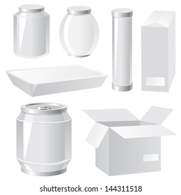 set of vector images of  packing containers