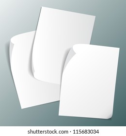 set of vector images of paper stickers