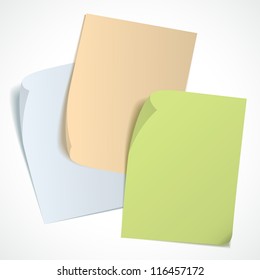 set of vector images of paper stickers