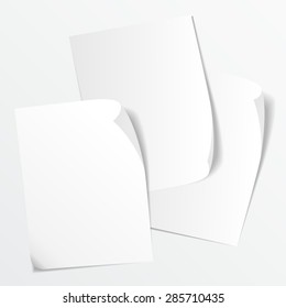 set of vector images of paper stickers