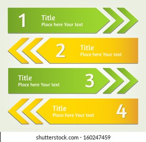 Set of vector infographic arrows for Your business design