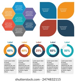 Set of vector  infographic diagram templates. 