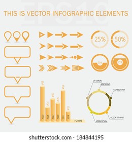 Set of Vector Infographic Elements. Eps10 illustration