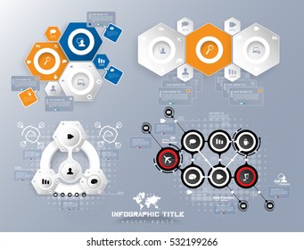 Set with vector infographics