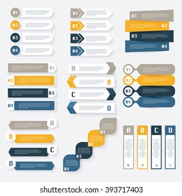 Set of vector infographics design template for your business presentations.