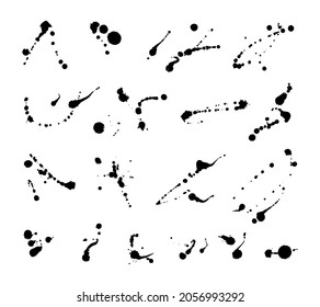 Conjunto de manchas de tinta vectorial. Elemento de diseño grueso.