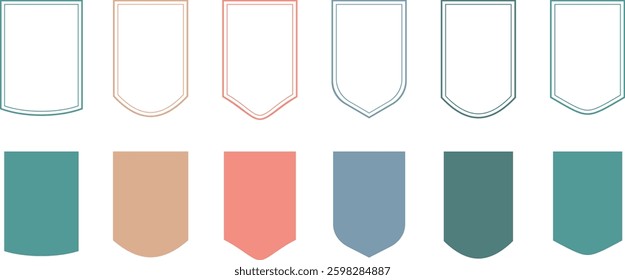 Set of vector Islamic door and window shapes. Set of silhouettes of islamic badges. traditional islamic style vector illustration.	
