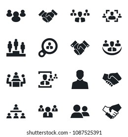 Set of vector isolated black icon - pedestal vector, team, group, user, company, hr, meeting, hierarchy, handshake, consumer search